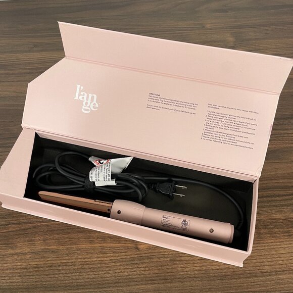L'ange Hair Lustré Blush Pink Rose Gold 1" (25mm) Titanium Digital Curling Wand - Picture 1 of 16